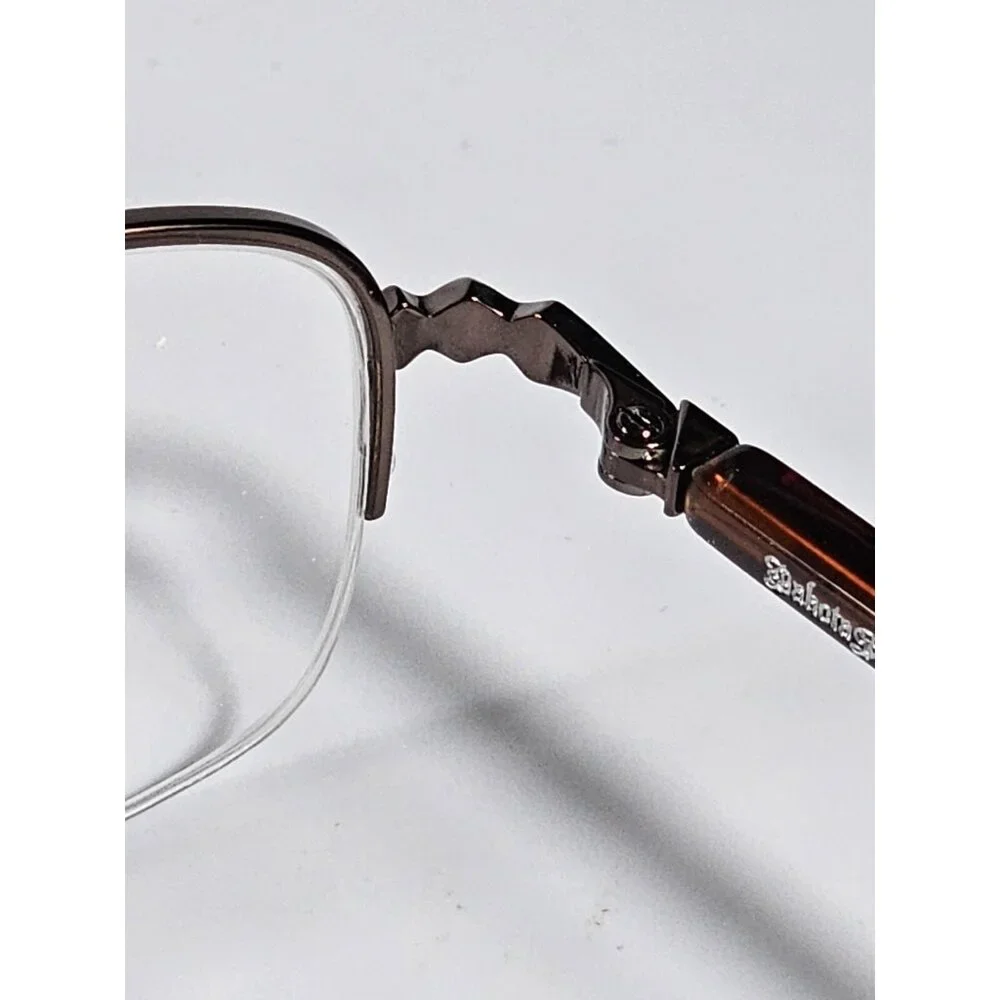 Dakota Smith Liberty Brown Women's 50-20-135 Metal Half Rim Eyeglasses Demo.